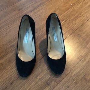 DVF Suede Almond Toe Pumps